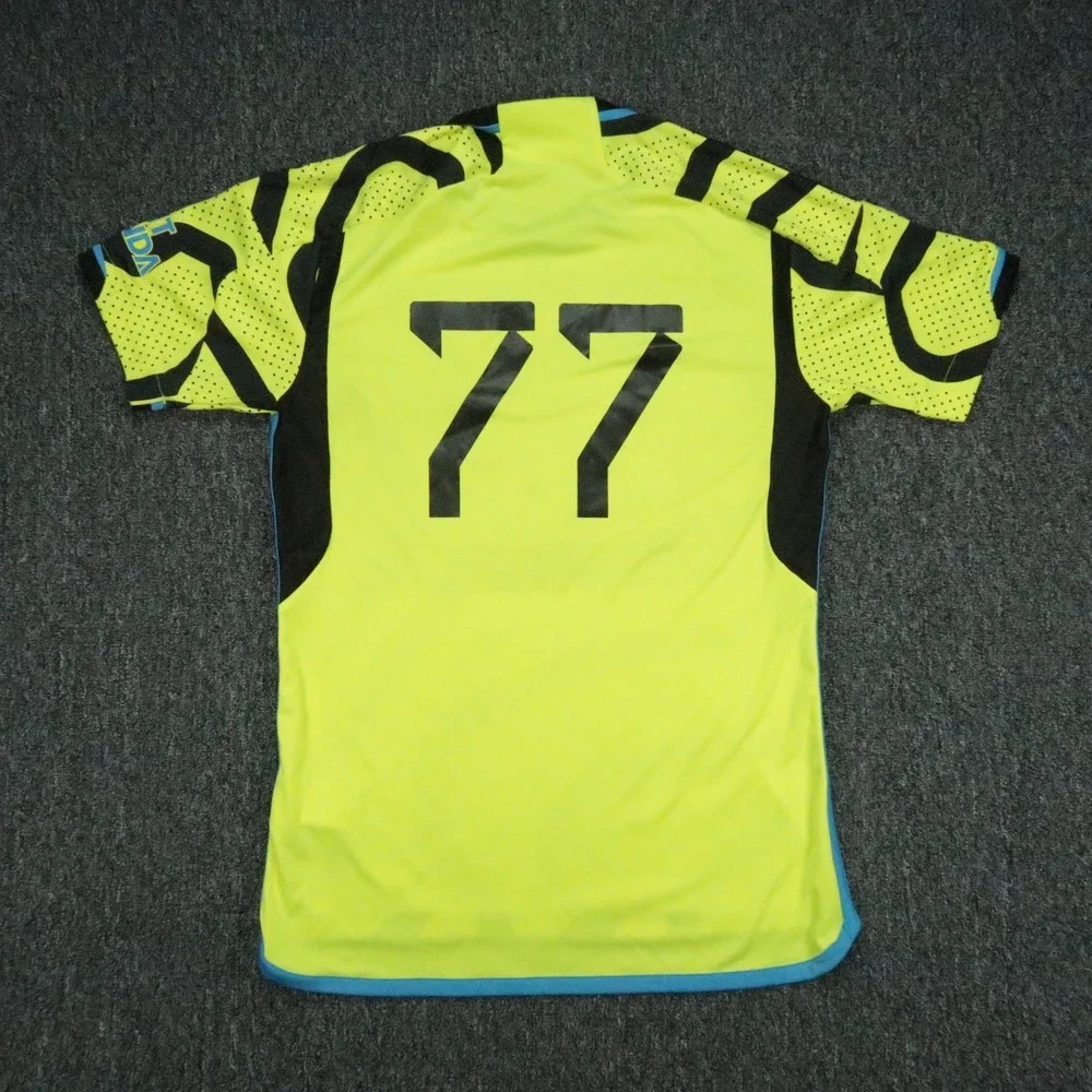Arsenal FC Jersey Shirt Men Small Yellow adidas 23/24 Away Premier League Soccer